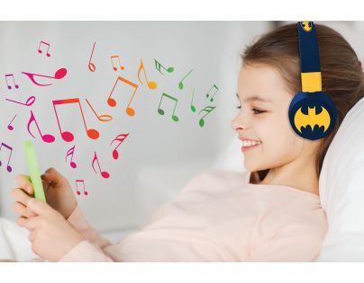 Lexibook 2v1 bluetooth skladacie slúchadlá Batman s limitom hlasitosti