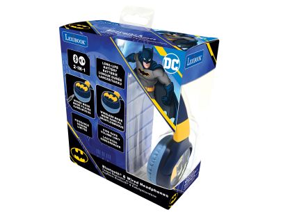 Lexibook 2v1 bluetooth skladacie slúchadlá Batman s limitom hlasitosti