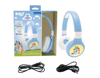 Lexibook 2v1 bluetooth skládacie slúchadlá Bluey s limitom hlasitosti