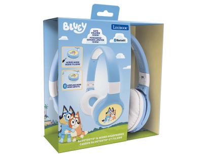 Lexibook 2v1 bluetooth skládacie slúchadlá Bluey s limitom hlasitosti