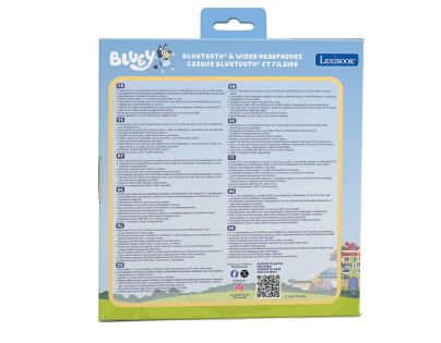 Lexibook 2v1 bluetooth skládacie slúchadlá Bluey s limitom hlasitosti
