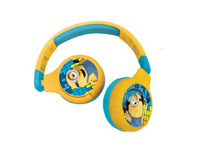 Lexibook 2v1 bluetooth skladacie slúchadlá Mimoni s limitom hlasitosti