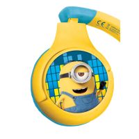 Lexibook 2v1 bluetooth skladacie slúchadlá Mimoni s limitom hlasitosti 5