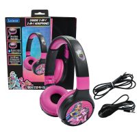 Lexibook 2v1 bluetooth skladacie slúchadlá Monster High s limitom hlasitosti