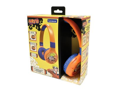 Lexibook 2v1 bluetooth skladacie slúchadlá Naruto s limitom hlasitosti