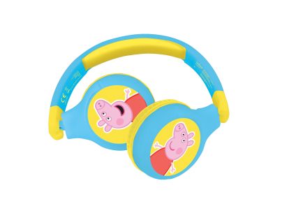 Lexibook 2v1 bluetooth skládací sluchátka Prasiatko Peppa s limitem hlasitosti
