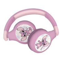 Lexibook 2v1 bluetooth skládací sluchátka Stitch Angel s limitem hlasitosti 4