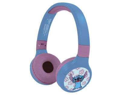 Lexibook 2v1 bluetooth skládací sluchátka Stitch s limitem hlasitosti