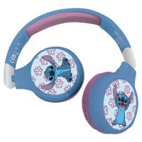 Lexibook 2v1 bluetooth skládací sluchátka Stitch s limitem hlasitosti 3