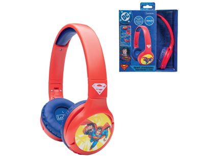 Lexibook 2v1 bluetooth skladacie slúchadlá Superman s limitom hlasitosti