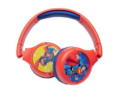 Lexibook 2v1 bluetooth skladacie slúchadlá Superman s limitom hlasitosti