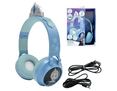 Lexibook 3D bezdrátová sluchátka Frozen so svetelnými efektmi a limitem hlasitosti