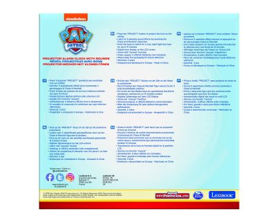 Lexibook 3D budík Labková patrola s projekciou času