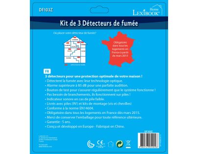 Lexibook Detektor dymu s batériami 3x