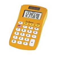 Lexibook 8-miestna vrecková kalkulačka s gumovým povrchom žltá