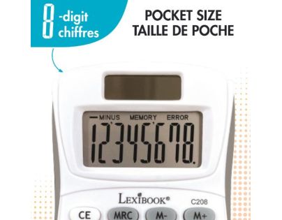 Lexibook 8-miestna vrecková kalkulačka solárna