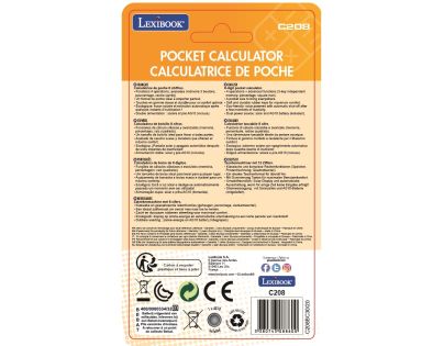 Lexibook 8-miestna vrecková kalkulačka solárna