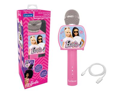 Lexibook Bezdrôtový karaoke mikrofón Barbie s držiakom na telefón
