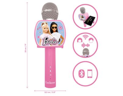 Lexibook Bezdrôtový karaoke mikrofón Barbie s držiakom na telefón