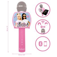 Lexibook Bezdrôtový karaoke mikrofón Barbie s držiakom na telefón 4