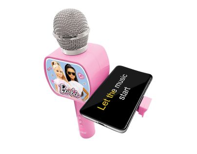Lexibook Bezdrôtový karaoke mikrofón Barbie s držiakom na telefón