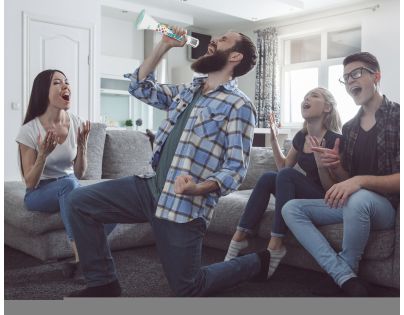 Lexibook Bezdrôtový karaoke mikrofón iParty s vstavaným reproduktorom a svetelnými efektmi