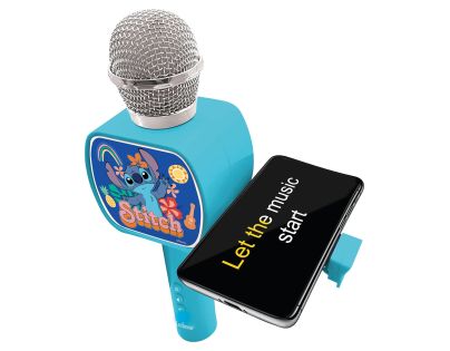 Lexibook Bezdrôtový karaoke mikrofón Stitch s držiakom na telefón