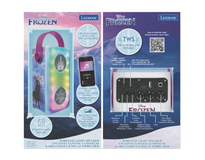 Lexibook Bluetooth reproduktor Frozen s mikrofónom a svetelnými efektmi