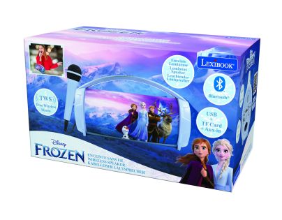 Lexibook Bluetooth reproduktor Frozen s mikrofonem svietiaci