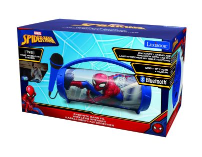 Lexibook Bluetooth reproduktor Spiderman s mikrofónom svietiaci