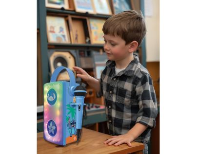Lexibook Bluetooth reproduktor Stitch s mikrofónom a svetelnými efektmi