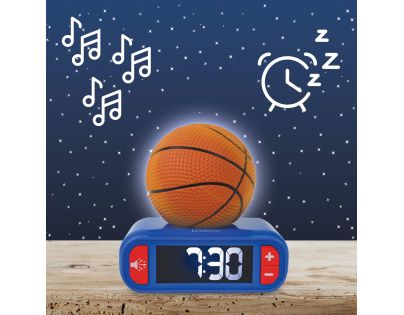 Lexibook Budík Basketbal so svietiacou loptou