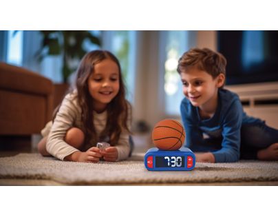 Lexibook Budík Basketbal so svietiacou loptou