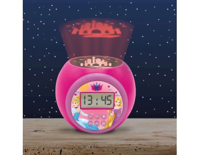 Lexibook Budík Disney princeznej so stropným projektorom