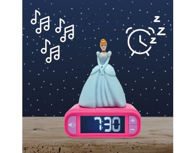 Lexibook Budík Disney princeznej so svietiacou figúrkou