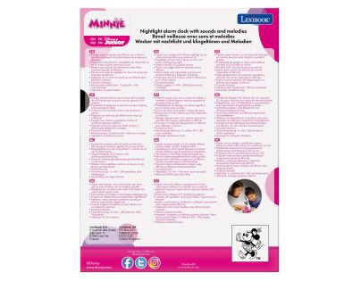 Lexibook Budík Minnie so svietiacou figúrkou