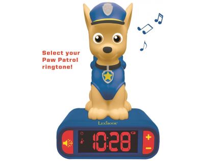 Lexibook Budík s nočným 3D svetlom Paw patrol Chase