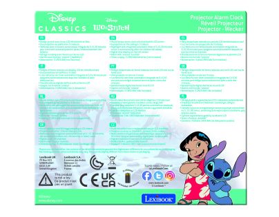 Lexibook Budík Stitch so stropným projektorom