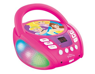 Lexibook CD prehrávač Disney princeznej s bluetooth a svetelnými efektmi