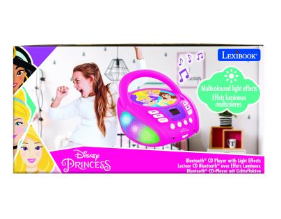 Lexibook CD prehrávač Disney princeznej s bluetooth a svetelnými efektmi