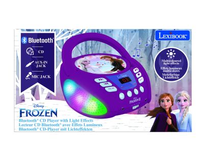 Lexibook CD prehrávač Frozen s bluetooth a svetelnými efektmi