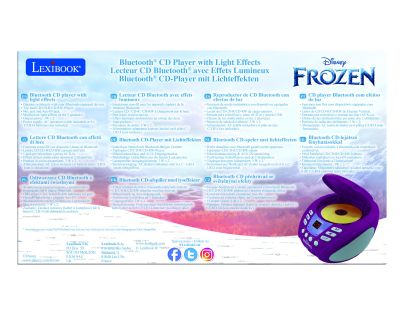 Lexibook CD prehrávač Frozen s bluetooth a svetelnými efektmi