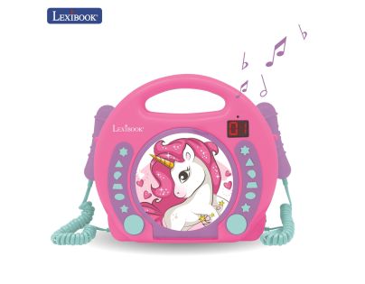 Lexibook CD prehrávač Jednorožec s 2 mikrofónmi