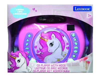 Lexibook CD prehrávač Jednorožec s 2 mikrofónmi