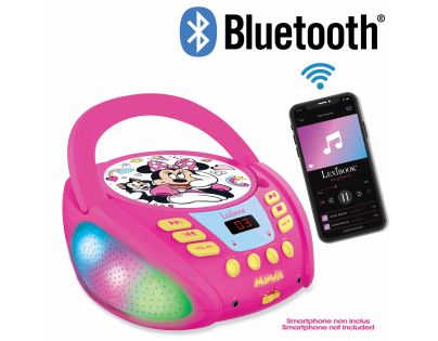 Lexibook CD prehrávač Minnie s bluetooth a svetelnými efektmi