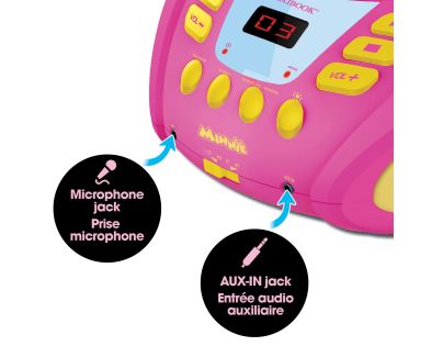 Lexibook CD prehrávač Minnie s bluetooth a svetelnými efektmi