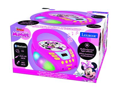 Lexibook CD prehrávač Minnie s bluetooth a svetelnými efektmi