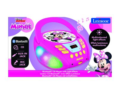 Lexibook CD prehrávač Minnie s bluetooth a svetelnými efektmi