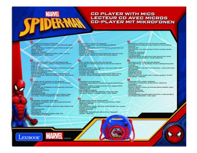Lexibook CD prehrávač Spiderman s 2 mikrofónmi