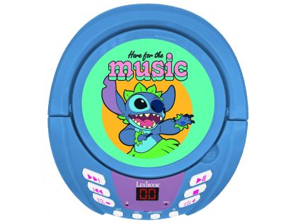 Lexibook CD prehrávač Stitch s bluetooth a svetelnými efektmi